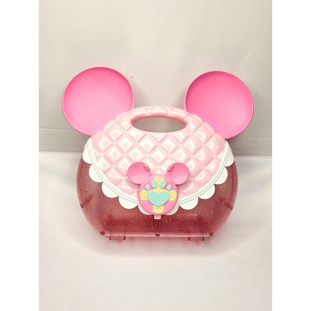 Disney Minnie Mouse Pink Plastic Toy Purse Glitter Bag